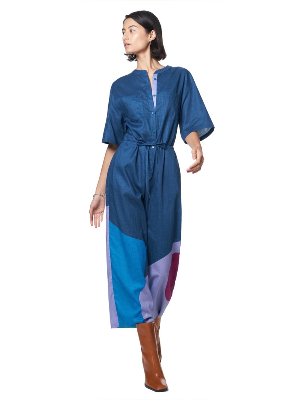 THE KIT l Issa Jumpsuit | Ocean Cut Paper - Picture 3 of 5